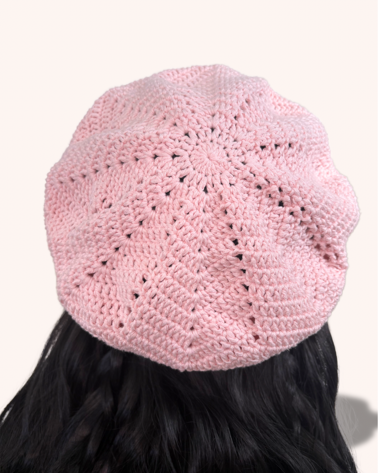 Pink Crochet Beret