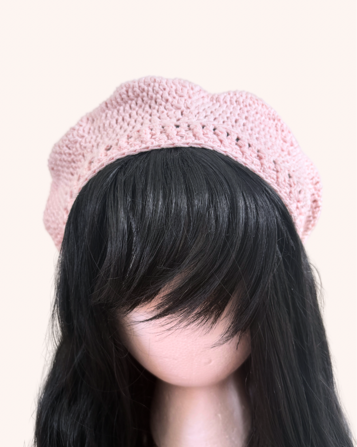 Pink Crochet Beret