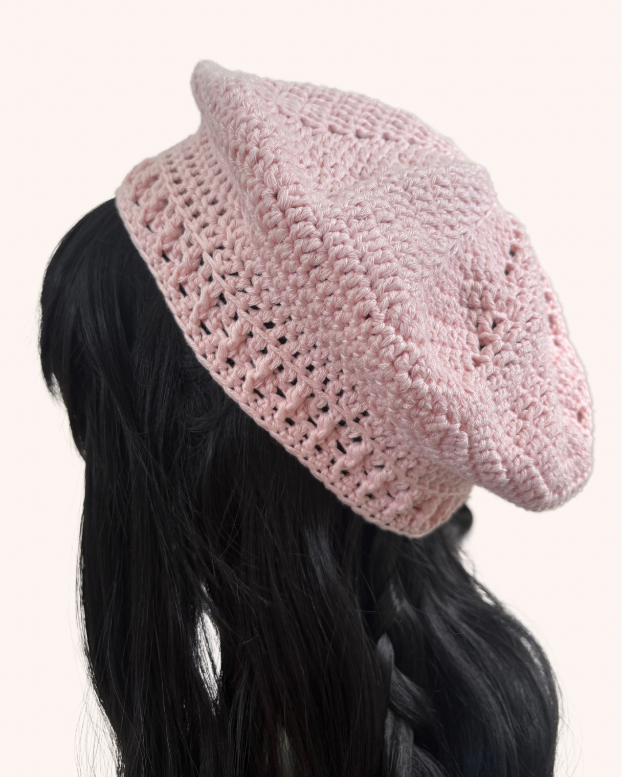 Pink Crochet Beret